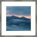 Mount Franklin Stormy Winter Sunset Pano Framed Print