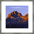 Mount Heyburn Illuminated By First Light In Stanley Idaho Usa Framed Print