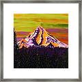 Mount Hood At Dusk 36 Framed Print