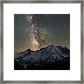 Mount Rainier Milky Way Framed Print