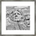 Mount Rushmore Bw Framed Print