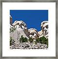 Mount Rushmore Close Up View Framed Print