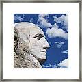 Mount Rushmore Profile Of George Washington Framed Print