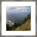 Mountain And Beach Framed Print