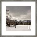Mountains In Winter Framed Print