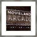 Movieland Arcade - Gritty Framed Print