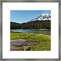 Mt Rainier From Reflection Lake, No. 2 Framed Print