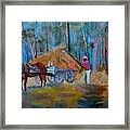 Mule Haycart Framed Print