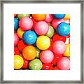 Multi Colored Gumballs. Sweets Background Framed Print