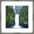 Multnomah Falls Panorama Framed Print