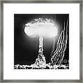Mushroom Cloud At Nevada Test Site Framed Print
