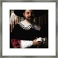 Musketeer In The Old Castle Hall Framed Print