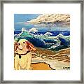 My Dog And The Sea #1 - Beagle Framed Print