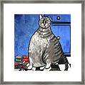 My Fat Cat On Medical Catnip Framed Print