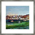 Mykonos Harbour Framed Print