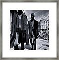 Mysterious Men Dressed In Black Brick Lane Framed Print