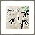 Namaste Framed Print
