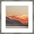 Napali Coast Kauai Hawaii Panoramic Sunset Framed Print