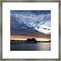 Naples Pier At Sunset Ii Framed Print