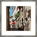 Narrow Pedestrian Street Framed Print