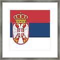 National Flag Of Serbia. Framed Print