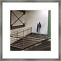 Native Americans In The Subway Framed Print
