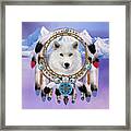 Native Indian Wolf Spirit Framed Print