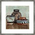 Native Pots 1 Watercolor Framed Print