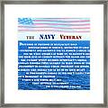 Navy Veteran Framed Print