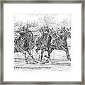 Neck And Neck - Horse Racing Art Print Framed Print