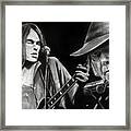 Neil Young And Neil Old Framed Print