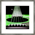 Neon Green Guitar 18 Framed Print