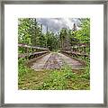 New Hampshire Snowmobile Trail Bridge Framed Print