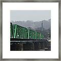 New Hope - Lambertville Bridge On The Delaware River Panorama Framed Print