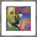New Pop-colorized One Hundred Us Dollar Bill Framed Print