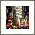 New York City Lights Framed Print