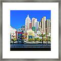 New York New York Casino From The East  2 To 1 Ratio Framed Print