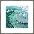 Newport Beach Wave Curl Framed Print