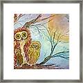 Night Owls Harvest Moon Framed Print