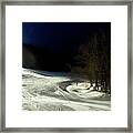 Night Skiing At Mccauley Mountain Framed Print