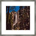 Night Sky At Yosemite Falls Framed Print