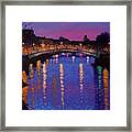 Nighttown Ha Penny Bridge Dublin Framed Print