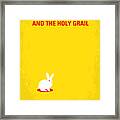 No036 My Monty Python And The Holy Grail Minimal Movie Poster Framed Print