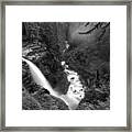 Nooksack Falls Landscape - Back And White Framed Print