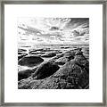 Norfolk Hunstanton Rugged Coastline Black And White Framed Print