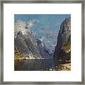 Normann, Adelsteen Vagoya I Bodin 1848 - 1918 Kristiania Fjord Landscape. Framed Print