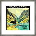 Norway Orient Cruises, Vintage Travel Poster Framed Print