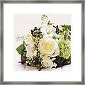 Nosegay Bouquet With White Rose Framed Print