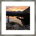 Notch Lake Sunrise Reflection Framed Print