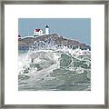 Nubble Light House Maine Framed Print